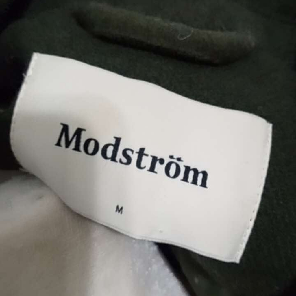 Modstrm Between-Seasons Odelia Coat Khaki Green Sz M — image 5 of 5
